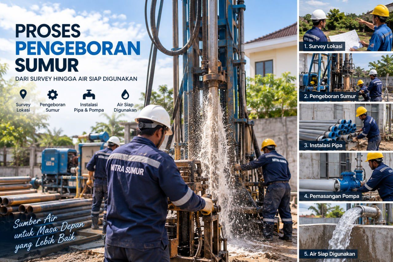 Pengeboran sumur air & instalasi pompa